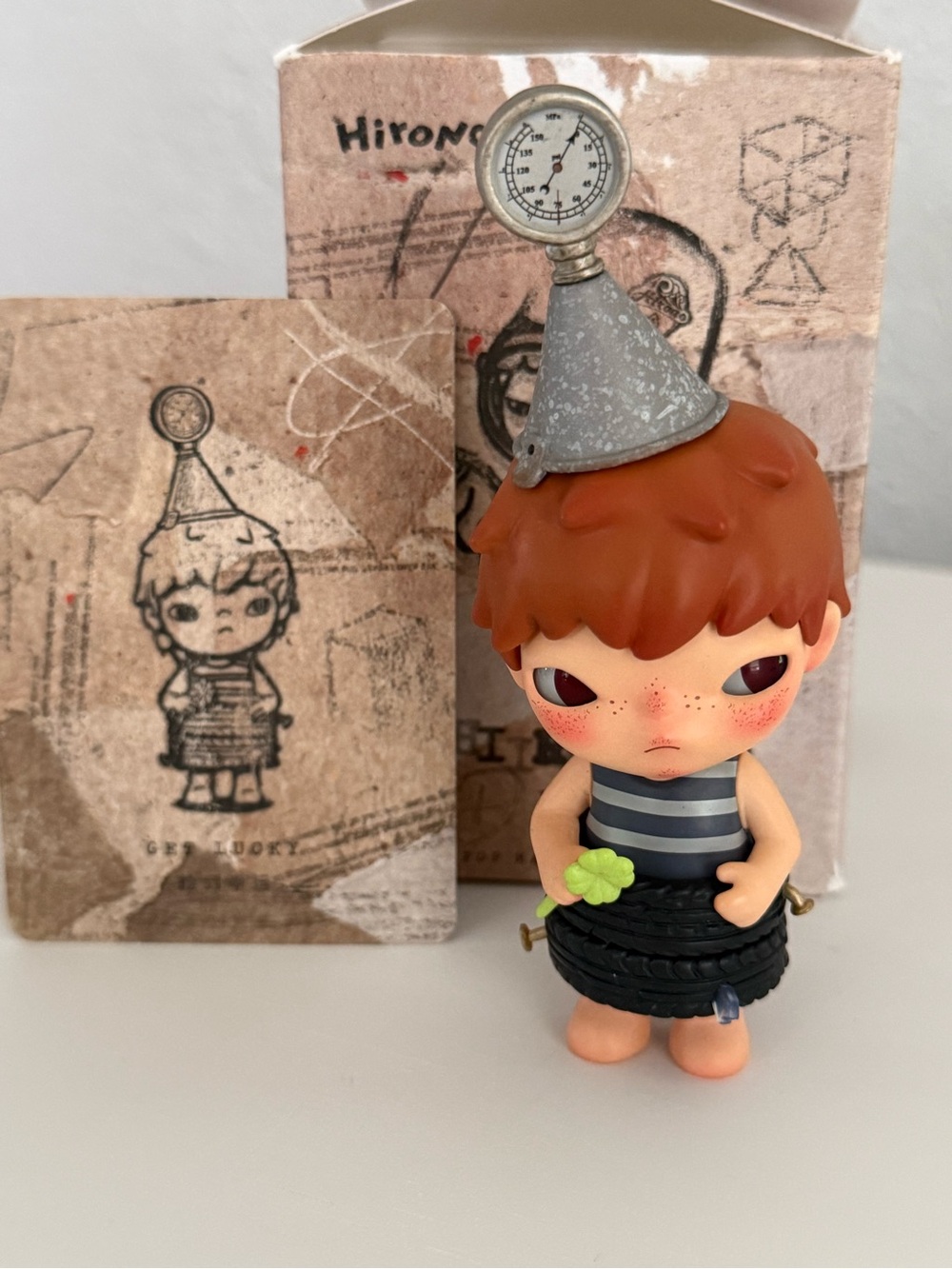 Cute Boy Figurine Bag Charm - Orange Hair, Black Accents